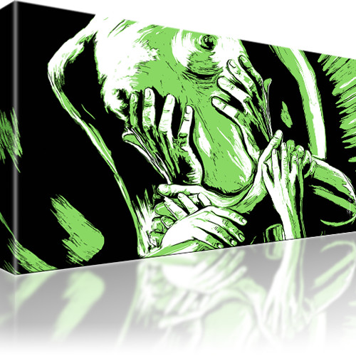 Erotik Akt Popart Bilder Kunstdruck auf Keilrahmen - Bild 6 von 31