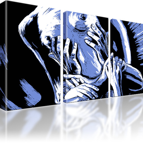 Erotik Akt Popart Bilder Kunstdruck auf Keilrahmen - Bild 11 von 31
