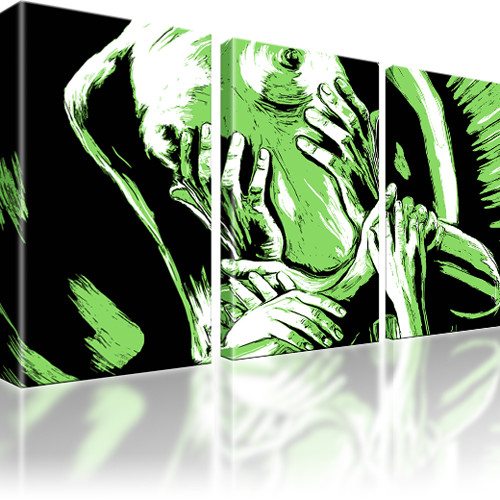 Erotik Akt Popart Bilder Kunstdruck auf Keilrahmen - Bild 12 von 31