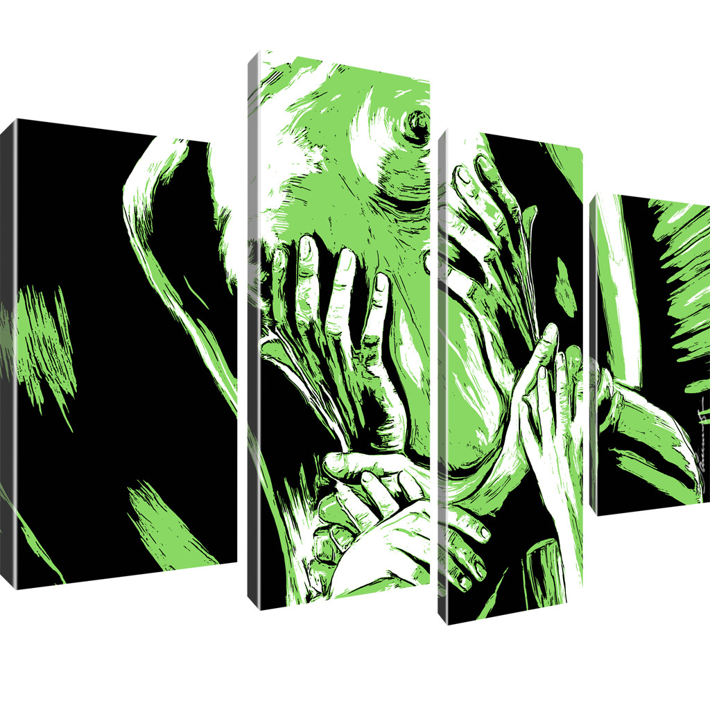 Erotik Akt Popart Bilder Kunstdruck auf Keilrahmen - Bild 18 von 31