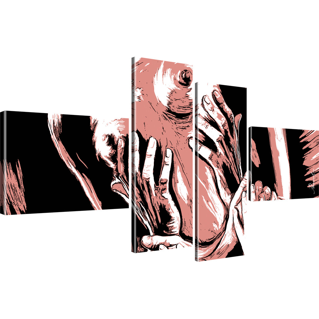 Erotik Akt Popart Bilder Kunstdruck auf Keilrahmen - Bild 21 von 31